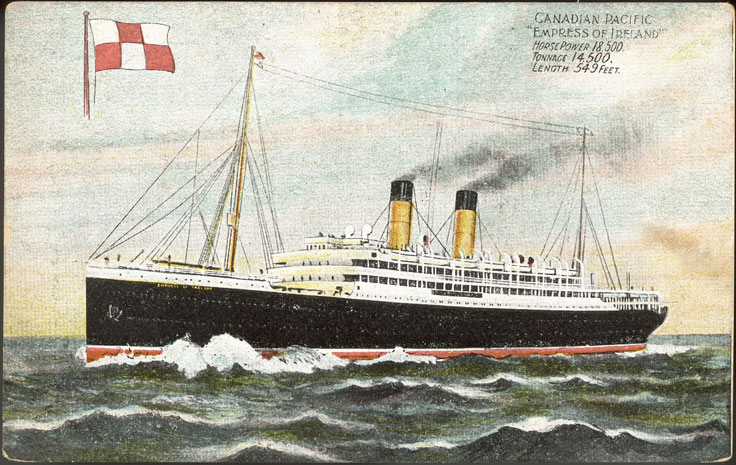 EMPRESS OF IRELAND 1906-1914 CANADIAN PACIFIC CRUISE LINE SHIP  FRIG MAGNET 