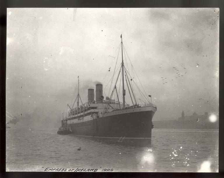 Photograph of Empress of Ireland, Canadian Pacific card