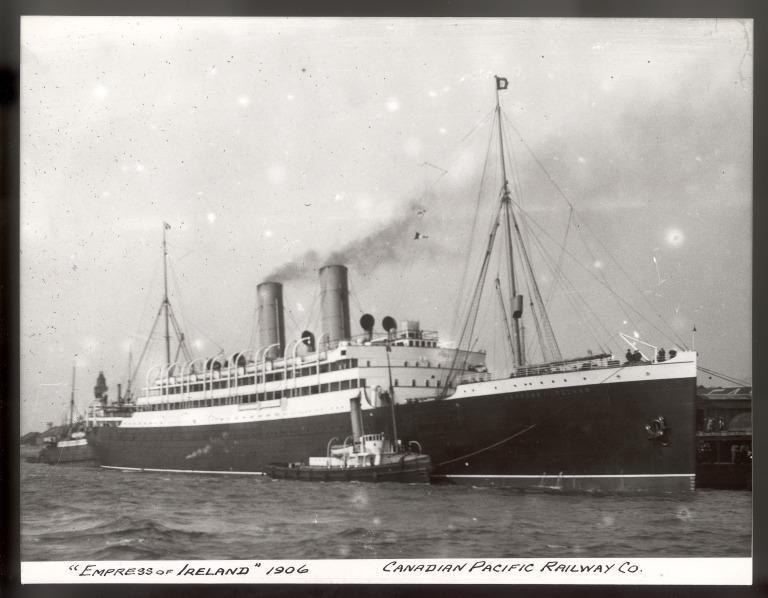 Photograph of Empress of Ireland, Canadian Pacific card