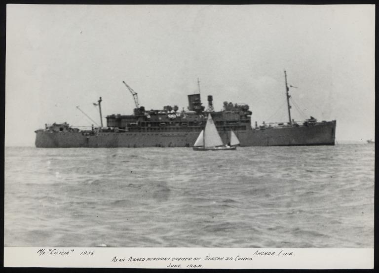 Photograph of Cicilia, Anchor Line card