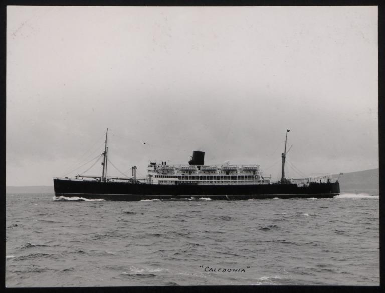 Photograph of Caledonia, Anchor Line card