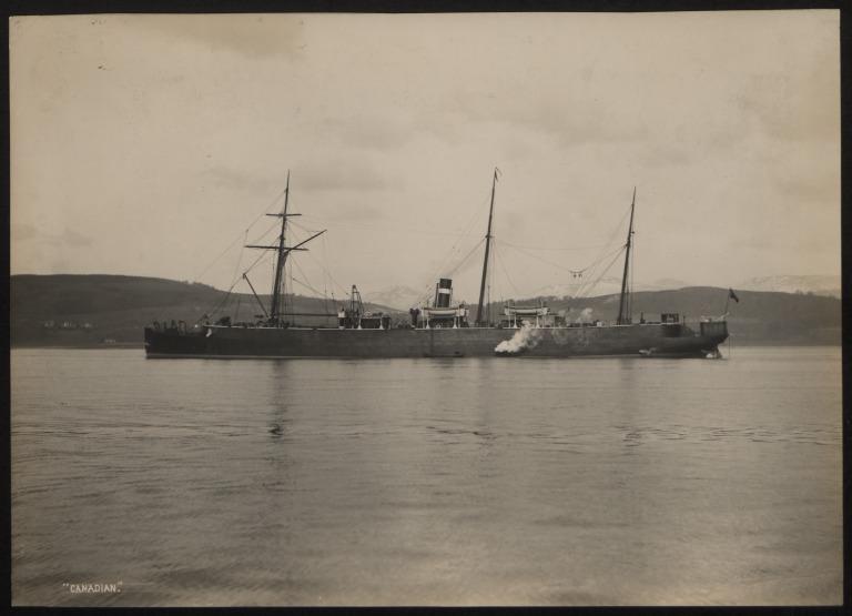 Photograph of Canadian, Allan Line card