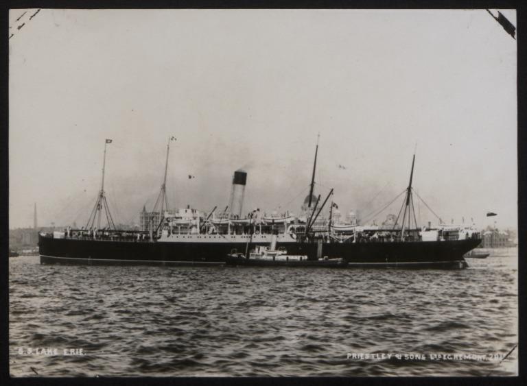 Photograph of Lake Erie, Beaver Line card