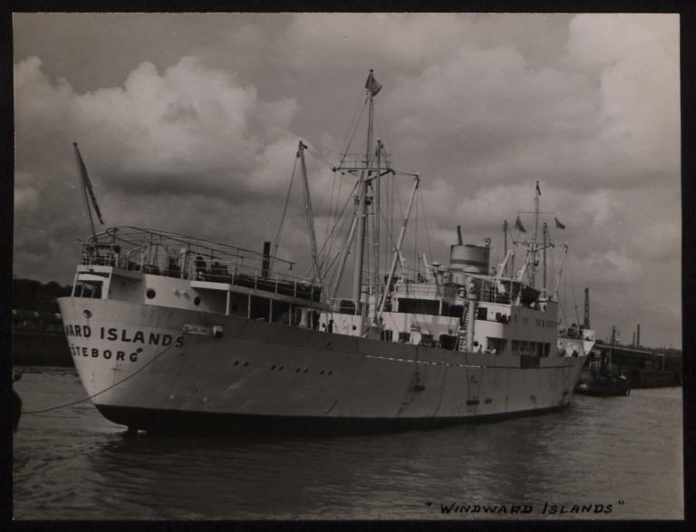 Photograph of Windward Islands, A/B Ocean Kompaniet - Axel Bostrom and Son card