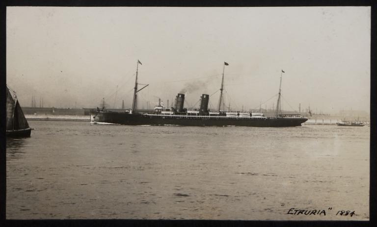 Photograph of Etruria, Cunard Line card