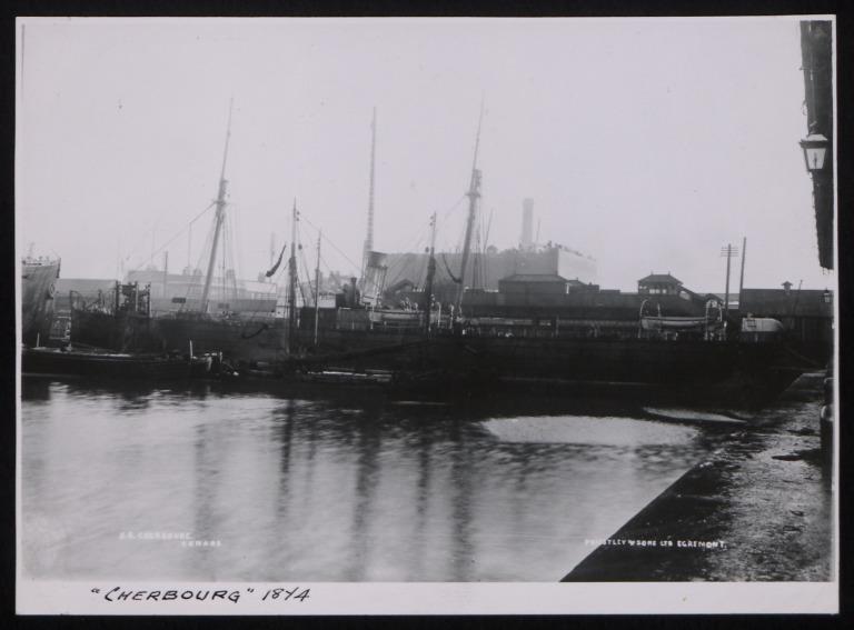 Photograph of Cherbourg, Cunard Line card
