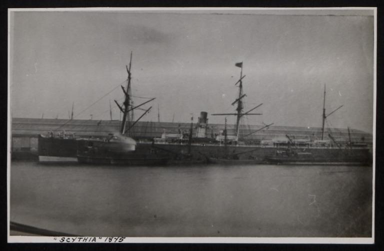 Photograph of Scythia, Cunard Line card