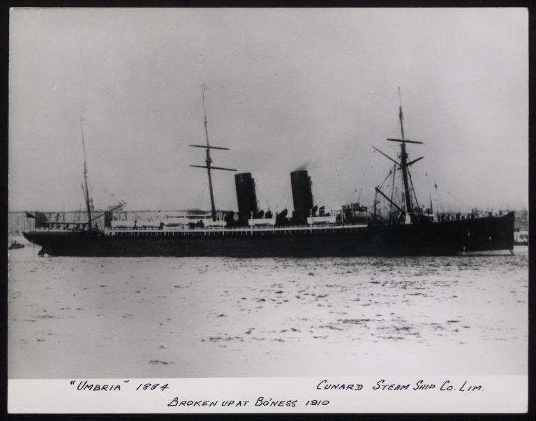 Photograph of Umbria, Cunard Line card