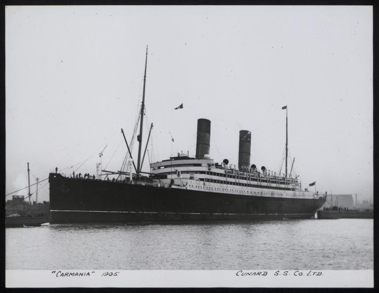 Photograph of Carmania, Cunard Line card