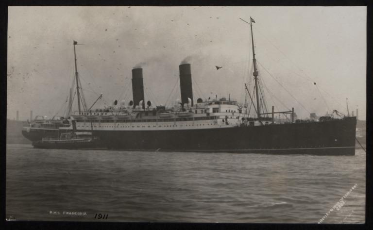 Photograph of Franconia, Cunard Line card
