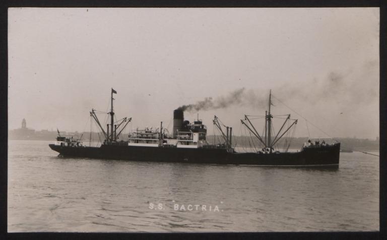 Photograph of Bactria, Cunard White Star Line card