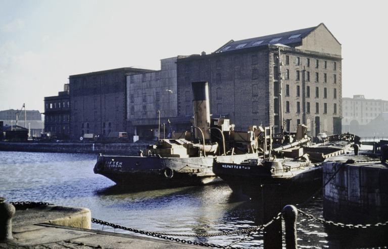 Photograph of Albert Dock, Liverpool, Block D, later Merseyside Maritime Museum and Canning Half Tide Dock card