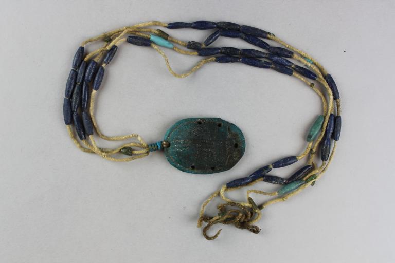 Funerary Scarab and String of Beads card