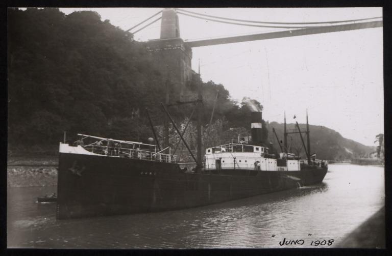 Photograph of Juno, Koninklijke Nederlandsche Stoomboot Maatschappij card