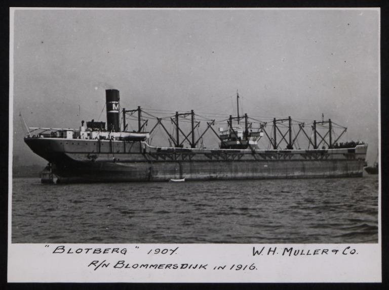 Photograph of Blotberg (r/n Blommersdijk), W H Muller and Co card
