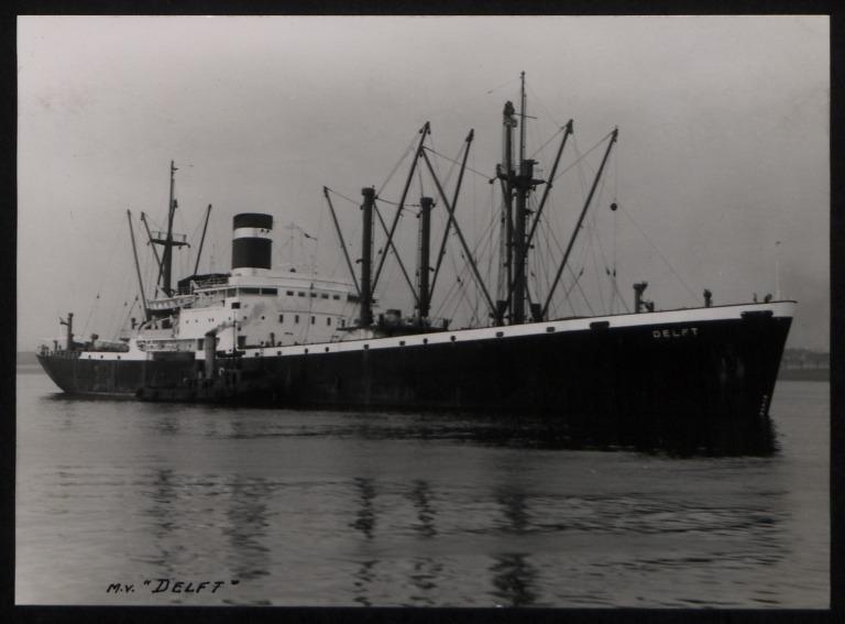 Photograph of Delft (ex Port Nassau, Cape Sable), Koninklijke Nederlandsche Stoomboot Maatschappij card