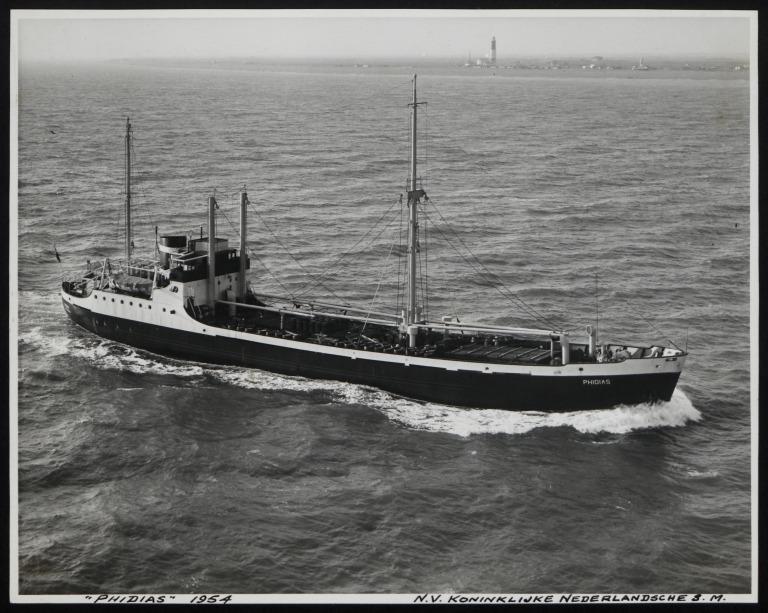 Photograph of Phidias, Koninklijke Nederlandsche Stoomboot Maatschappij card