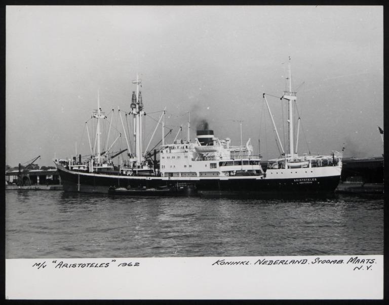 Photograph of Aristoteles, Koninklijke Nederlandsche Stoomboot Maatschappij card