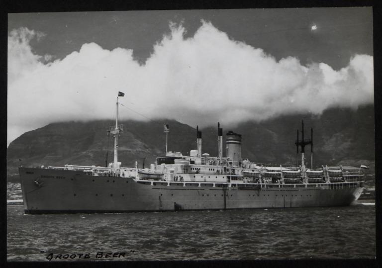 Photograph of Groot Beer (ex Costa Rica Victory), Holland Amerika Line card