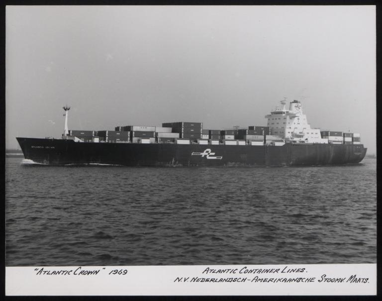 Photograph of Atlantic Crown, Holland Amerika Line card