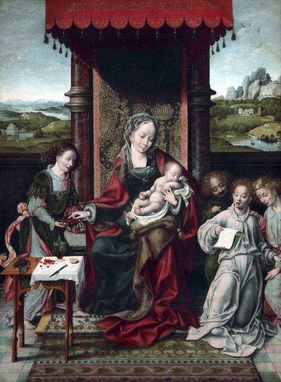 The Virgin and Child with Angels card