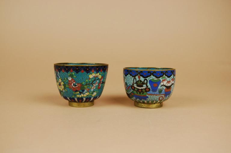 Two Cloisonné Tea Cups card