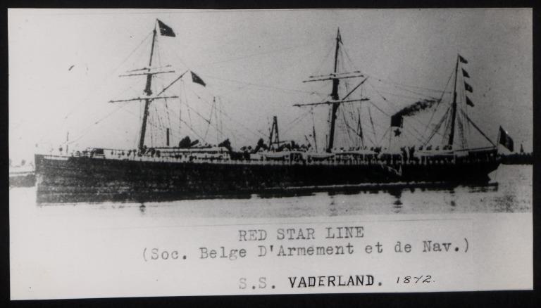 Photograph of Vaderland, Soc Belge D'armement Et De Nav card