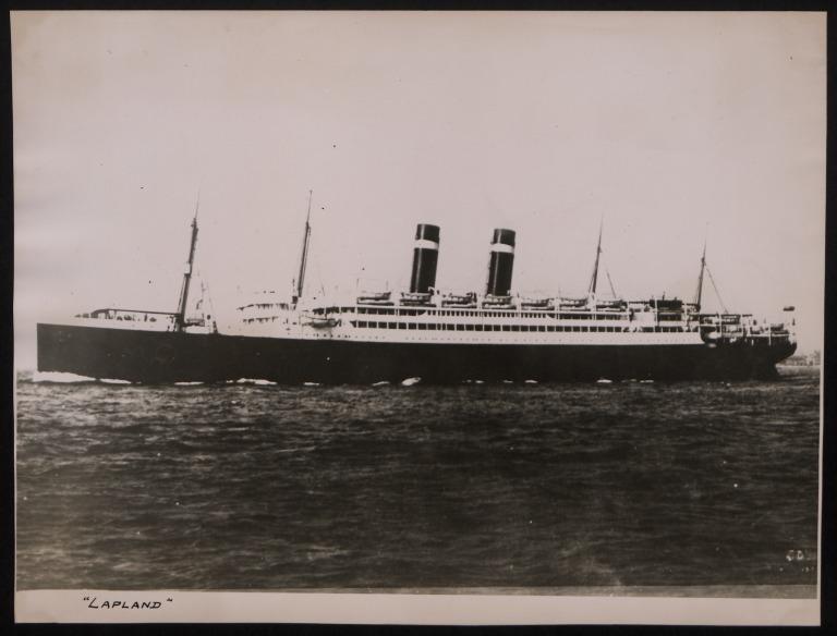 Photograph of Lapland, Red Star Line (international Navigation Company) card