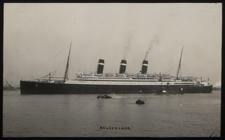 Photograph of Belgenland, Red Star Line (international Navigation Company) card