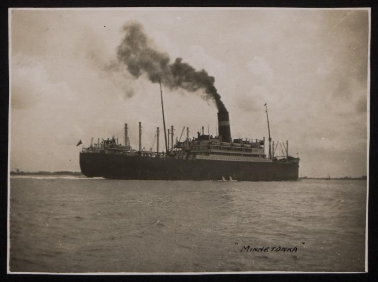 Photograph of Minnetonka, Red Star Line (international Navigation Company) card