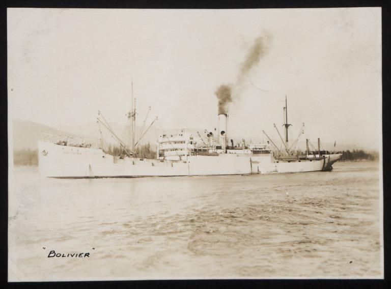 Photograph of Bolivier, Cie Maritime Belge (Lloyd Royal) S A card