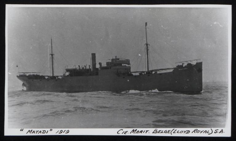 Photograph of Matadi, Cie Maritime Belge (Lloyd Royal) S A card