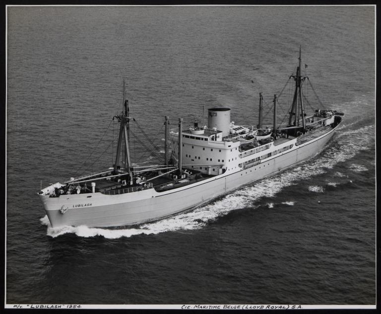 Photograph of Lubilash, Cie Maritime Belge (Lloyd Royal) S A card