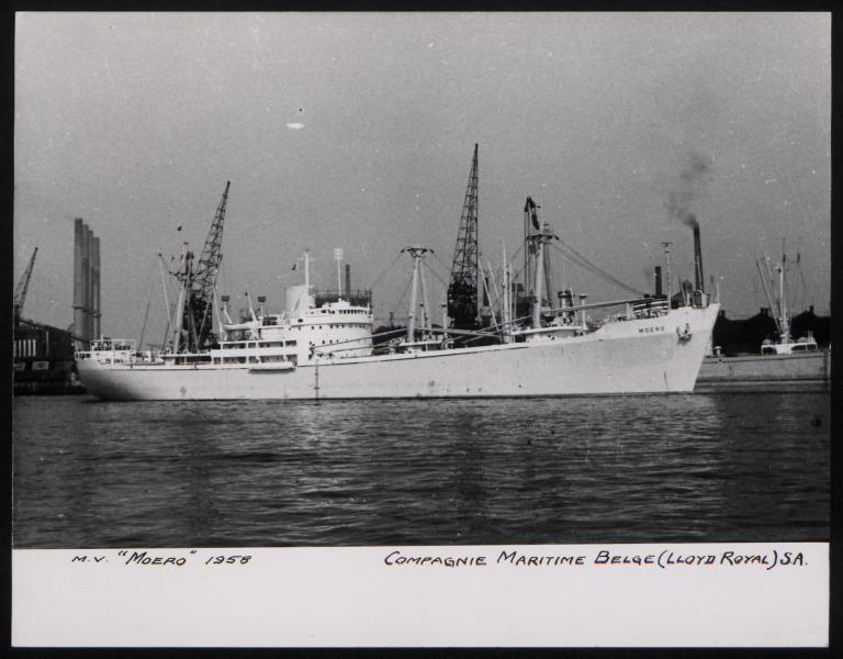 Photograph of Moero, Cie Maritime Belge (Lloyd Royal) S A card