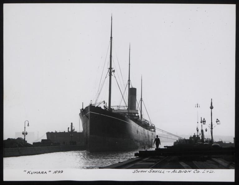 Photograph of Kumara, Shaw Savill and Albion Company Ltd card