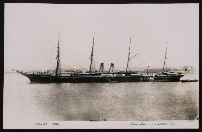 Photograph of Arawa, Shaw Savill and Albion Company Ltd card