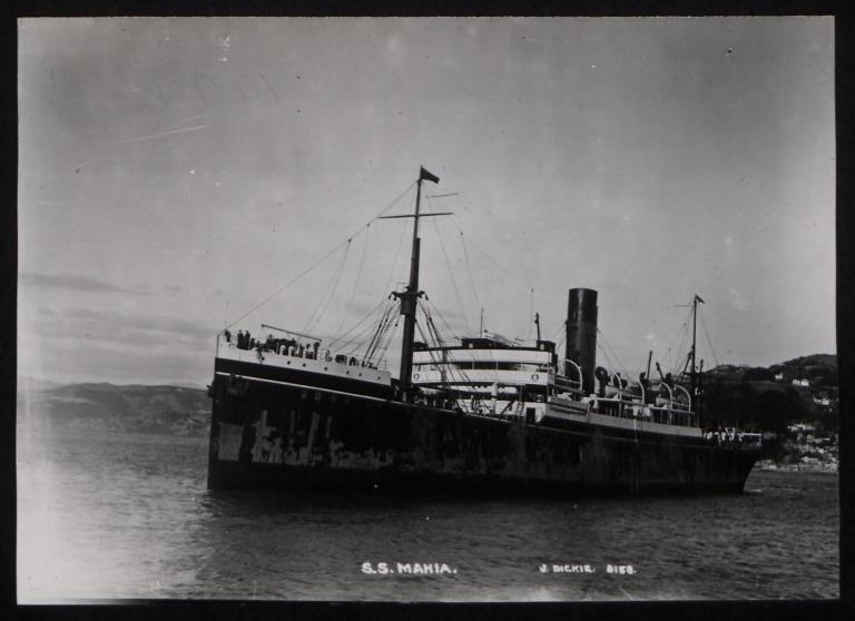 Photograph of Mahia, Shaw Savill and Albion Company Ltd card
