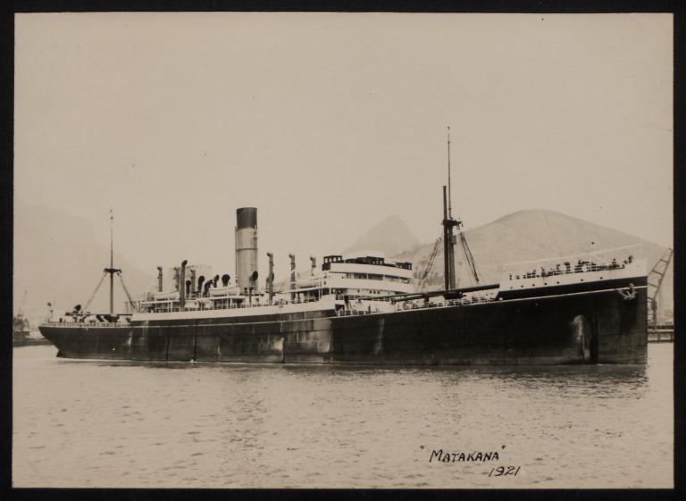 Photograph of Matakana, Shaw Savill and Albion Company Ltd card