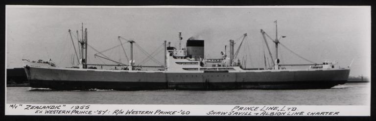 Photograph of Zealandic (ex Western Prince), Trader Line Ltd card