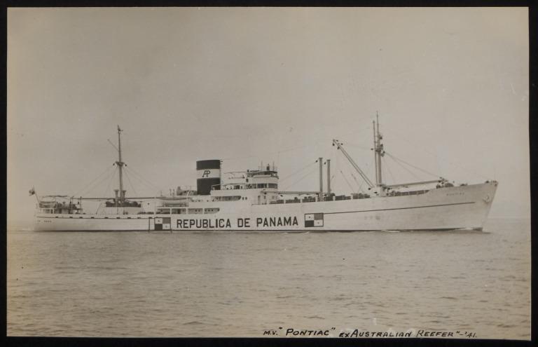 Photograph of Pontiac (ex Australian Reefer), Republica De Panama card