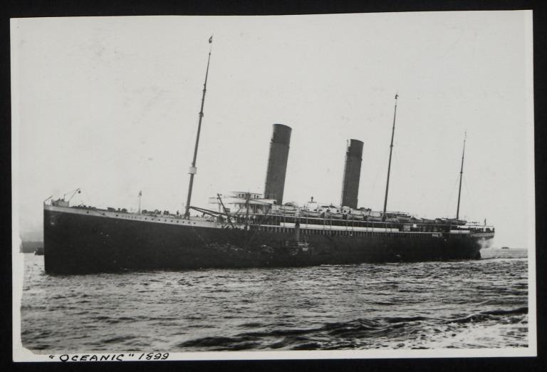 Photograph of Oceanic, White Star Line card
