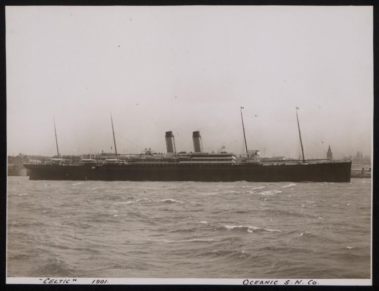 Photograph of Celtic, White Star Line card