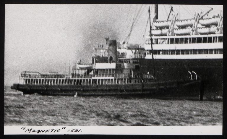 Photograph of Magnetic, White Star Line card