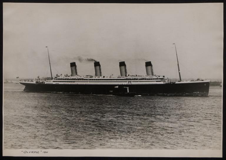Photograph of Olympic, White Star Line card
