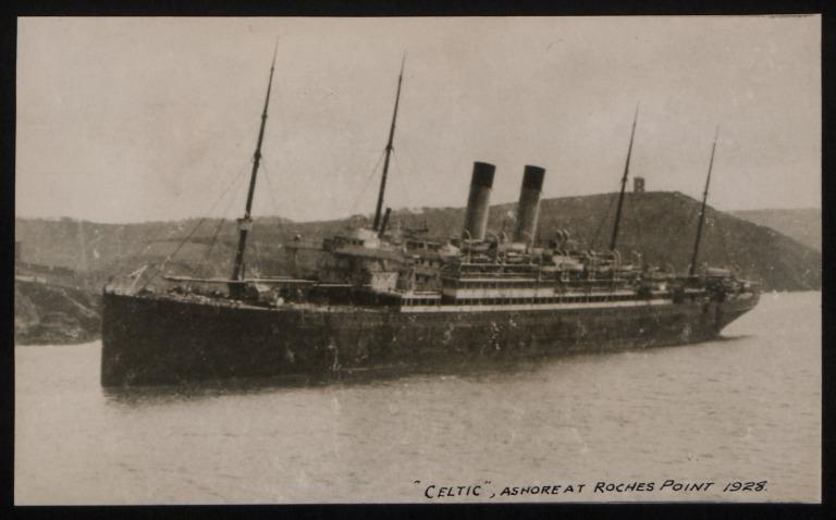 Photograph of Celtic, White Star Line card
