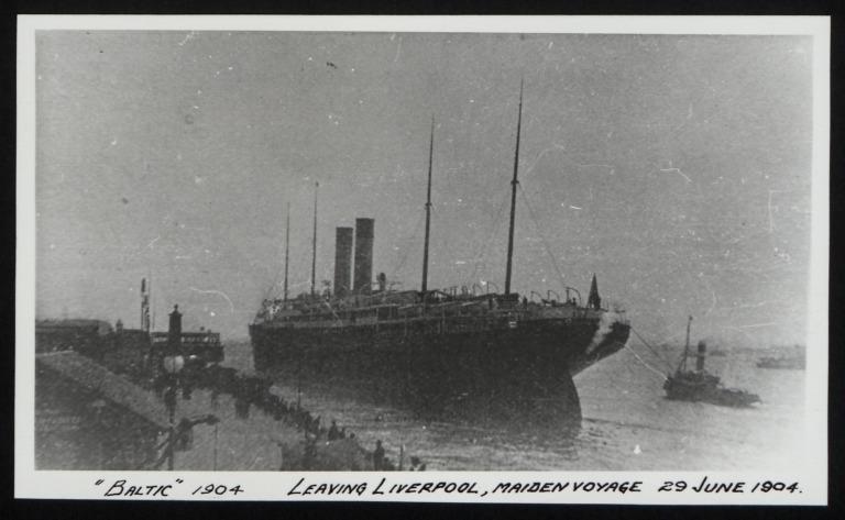 Photograph of Baltic, White Star Line card