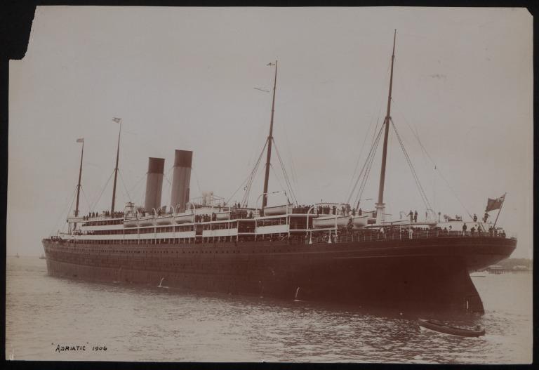 Photograph of Adriatic, White Star Line card