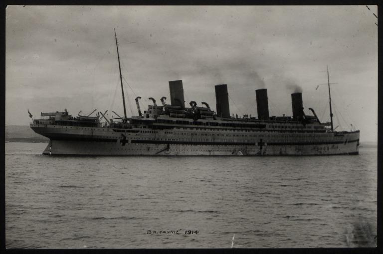 Photograph of Britannic, White Star Line card