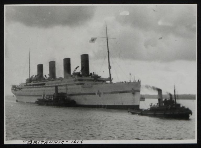 Photograph of Britannic, White Star Line card