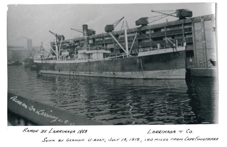 Photograph of Ramon De Larrinaga, Larrinaga Steamship Company card